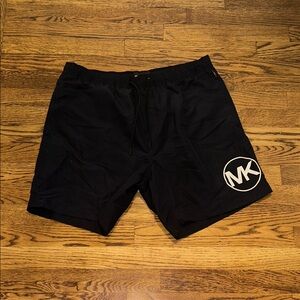 Michael Kors Black Swim Trunks with Logo